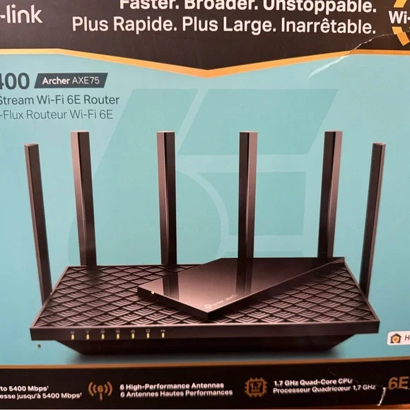 TP-Link Wi-Fi Router - Teal and White - Picture 2 of 2